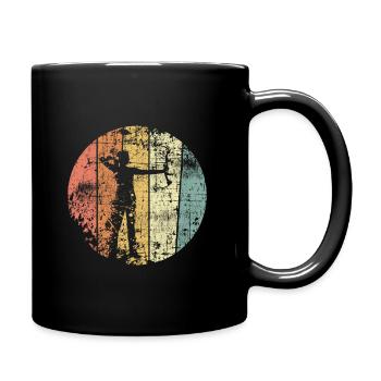 Archery vintage bow and arrow - Full Colour Mug - black - Right