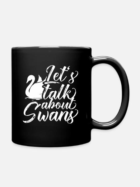 Schwan - Tasse einfarbig - Schwarz