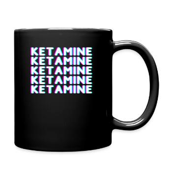 Trippy Ketamin Glitch Design für Raver und - Tasse einfarbig - Schwarz - Rechts