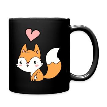 Fox - Full Colour Mug - black - Right