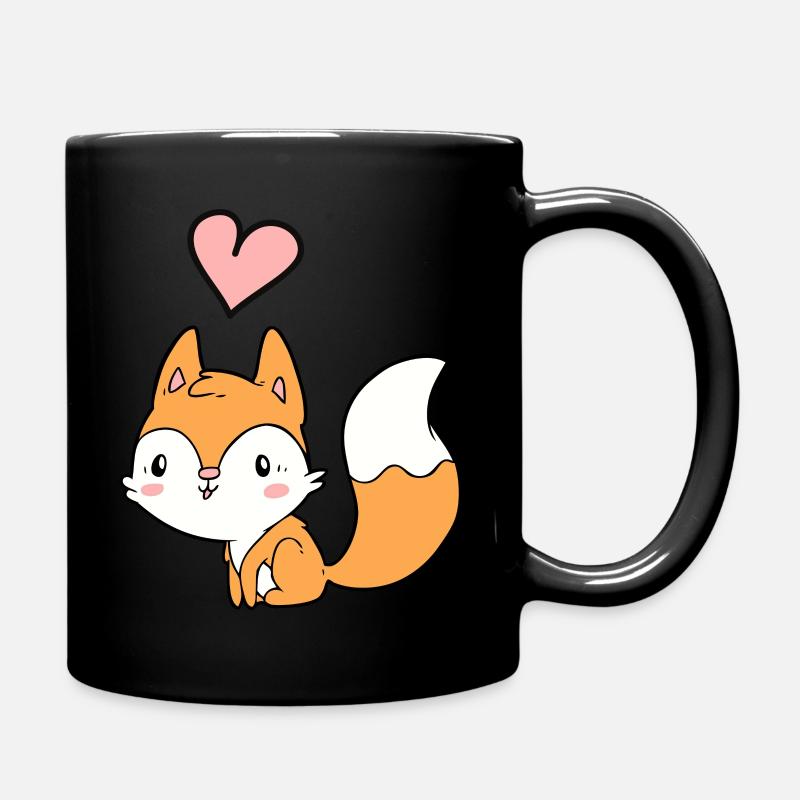 Fuchs - Tasse einfarbig - Schwarz