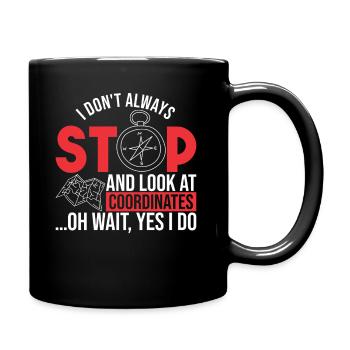 Geocacher Aventure Geocaching - Mug uni - noir - Droite