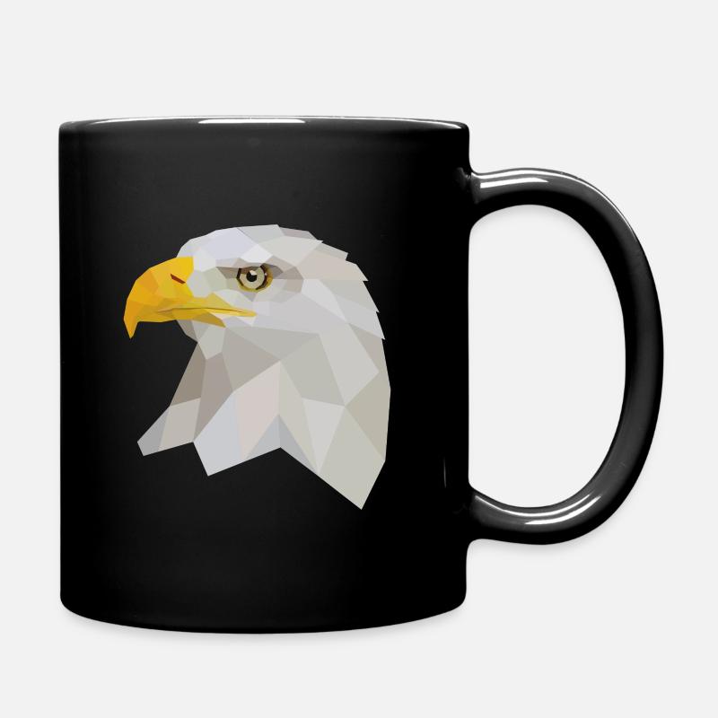 bald eagle - Full Colour Mug - black