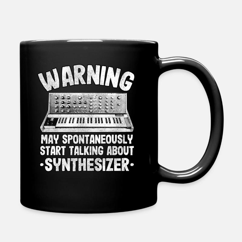 Achtung Analog Synthesizer Produzent Geschenk - Tasse einfarbig - Schwarz
