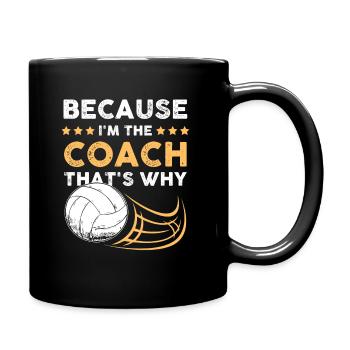 trainer coach volleyball - Full Colour Mug - black - Right