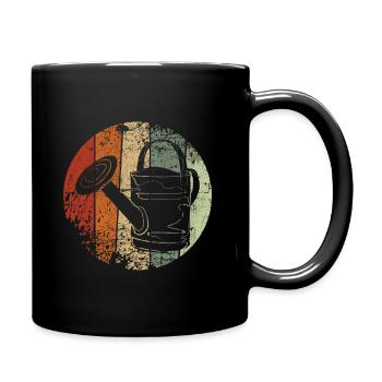 Gießkanne vintage Garten Gärtner - Tasse einfarbig - Schwarz - Rechts
