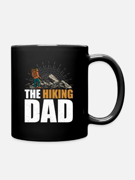 The Hiking Dad Hiking Dad Father's Day Birthday - Full Colour Mug - black