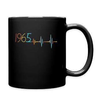 Heartbeat 1965 Retro vintage 1965 year ECG - Full Colour Mug - black - Right