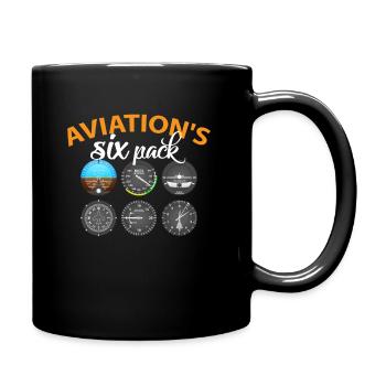 AVIATION Aircraft Pilot Passenger Airplanes Design - Full Colour Mug - black - Right