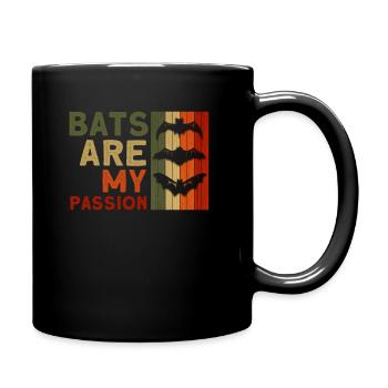 Bats bat saying bat - Full Colour Mug - black - Right