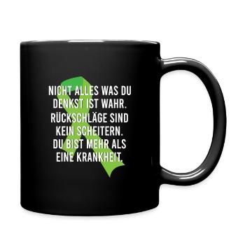 Depression Bewusstsein Spruch Für Psychologen - Tasse einfarbig - Schwarz - Rechts