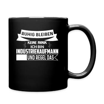 Industriekaufmann regelt das schon - Tasse einfarbig - Schwarz - Rechts
