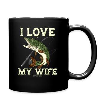 Pêche brochet prédateur pour pêcheur rengaine cadeau - Mug uni - noir - Droite