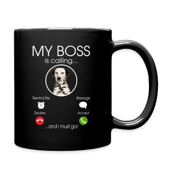 Dalmatien my Boss - Mug uni - noir - Droite
