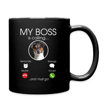 Jack Russel my Boss - Mug uni - noir - Droite