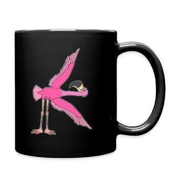 Cadeau drôle de l'oiseau rose pour la méditation - Mug uni - noir - Droite