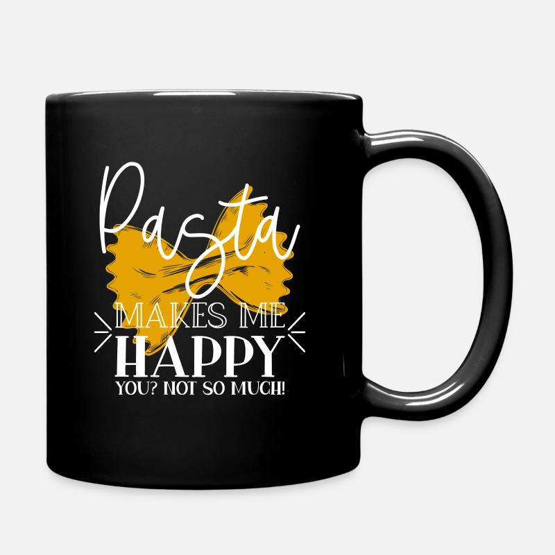 Pasta Nudeln - Tasse einfarbig - Schwarz