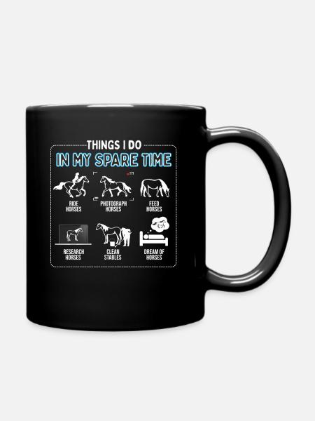 Things I Do In My Spare Time - Horse Horseback Rid - Mug uni - noir