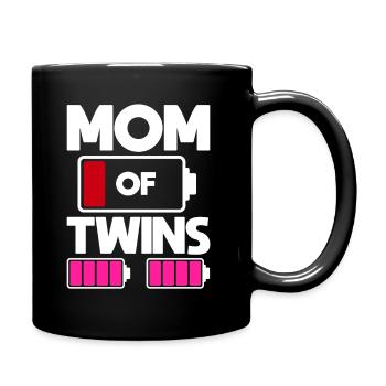 Mom of Twins Funny Mom Life - Full Colour Mug - black - Right