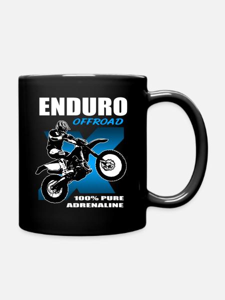 Enduro Offroad - Tasse einfarbig - Schwarz