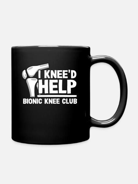 Künstliches Knie Geschenk Knie Operation Genesung - Tasse einfarbig - Schwarz