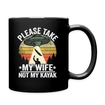 Kanu Vatertag Kajak Kanufahrer Paddeln Papa - Mug uni - noir - Droite