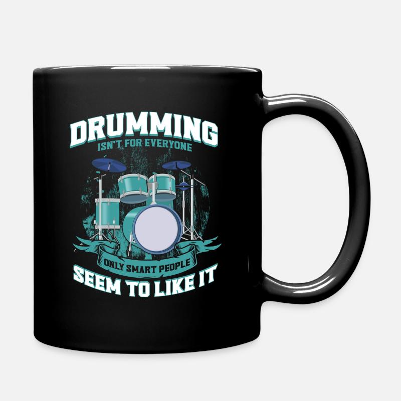 Percussion Drummer Schlagzeug Geschenk - Tasse einfarbig - Schwarz