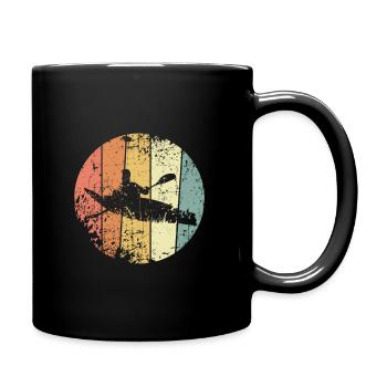 Kajak Rudern Rudersport vintage - Tasse einfarbig - Schwarz - Rechts