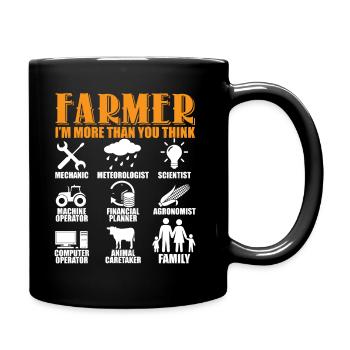 Farmer I'm More Than You Think - Full Colour Mug - black - Right