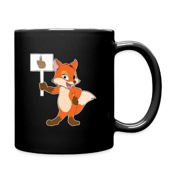 Drôle de forêt de renards Cadeau d'animal mignon - Mug uni - noir - Droite
