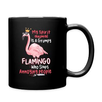 My Spirit Animal Is A Grumpy Flamingo - Mug uni - noir - Droite