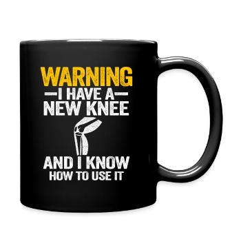Méniscus genou chirurgical chirurgie cadeau de guérison genou - Mug uni - noir - Droite
