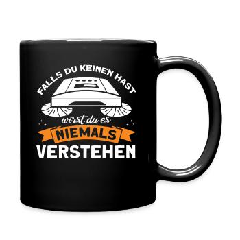 Putzkraft Hausfrau Saugroboter Geschenk - Tasse einfarbig - Schwarz - Rechts