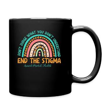 End The Stigma Mental Health Matters - Mug uni - noir - Droite