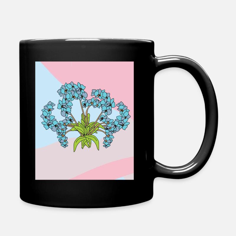 Vintage Fleurs Colorées - Mug uni - noir