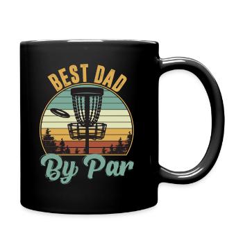 Best Dad By Par Vintage - Tasse einfarbig - Schwarz - Rechts
