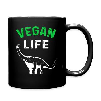 Végétalisé Power Veggie Animaux d’amour à base de plantes - Mug uni - noir - Droite