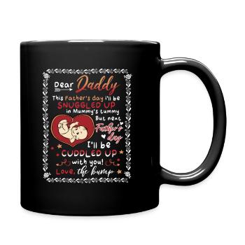 Dear Daddy The Bump Onesie Fathers Day - Tasse einfarbig - Schwarz - Rechts