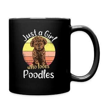 Poodle Poodle Dog Dog Lover Gift - Full Colour Mug - black - Right