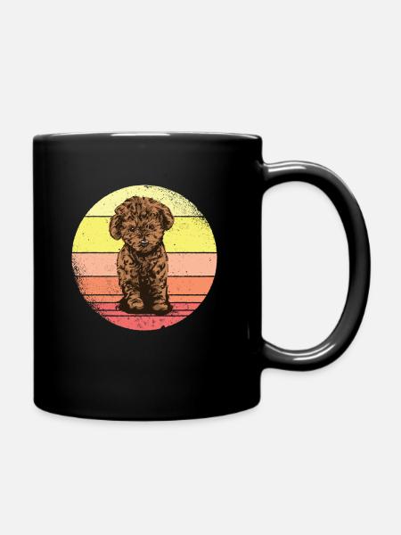 Pudel Poodle Dog Hund Hundeliebhaber Geschenk - Tasse einfarbig - Schwarz