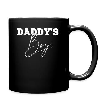 Daddy's Boy Fathers Day Gift - Tasse einfarbig - Schwarz - Rechts