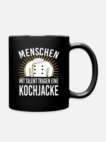 Chefkoch Küchenchef Koch Sprüche Kochjacke - Tasse einfarbig - Schwarz