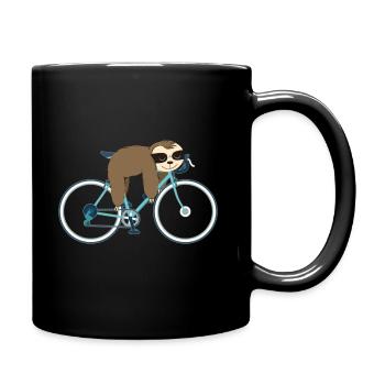 Funny Cycling Bicycle Biking Bike Racing Riders - Tasse einfarbig - Schwarz - Rechts