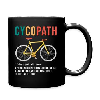 Funny Cycling Bicycle Biking Bike Racing Riders - Tasse einfarbig - Schwarz - Rechts