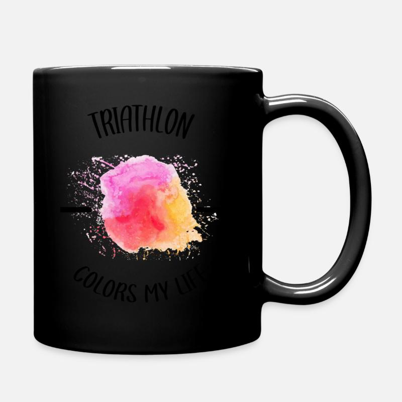 T shirt triathlon - Mug uni - noir
