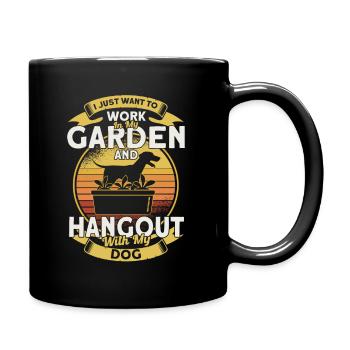 Retro Vintage Garden Gardening Gift - Full Colour Mug - black - Right