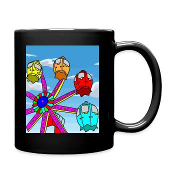 Funfair remunerated amusement park - Full Colour Mug - black - Right