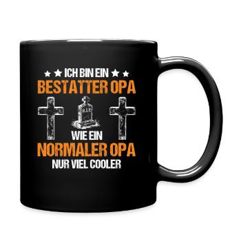 Leichenbestatter Friedhofsgärtner Bestatter - Tasse einfarbig - Schwarz - Rechts