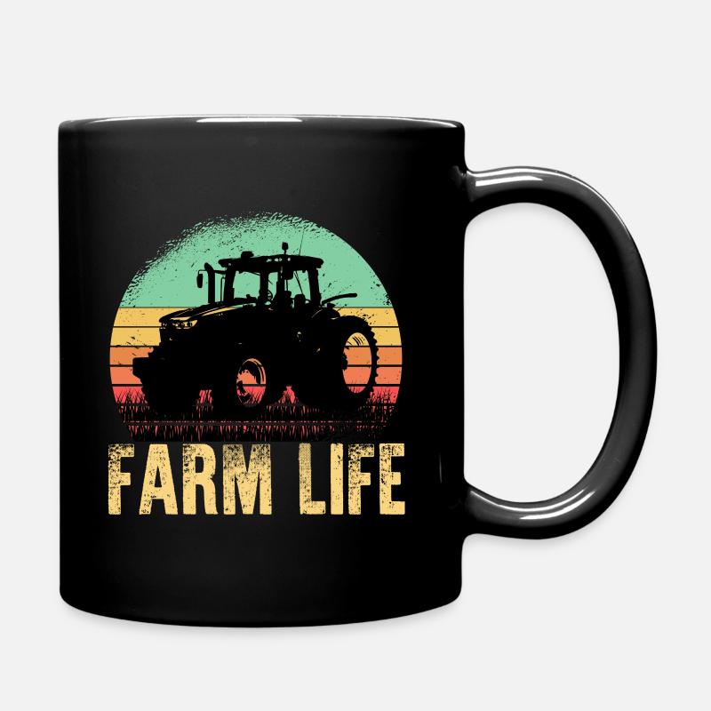 Tracteurs drôles camionneur ranch ranch trucker - Mug uni - noir