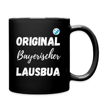 Original Bayerischer Lausbua - Bayern Lustig Jungs - Tasse einfarbig - Schwarz - Rechts